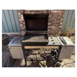 Weber Genesis Gold Gas Grill - On Cart with Side Cabinets