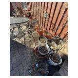Assorted Garden Pots & Planters - Terracotta, Plastic & Metal Stands