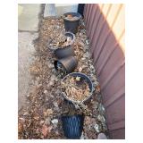 Assorted Garden Pots & Planters - Plastic, Ceramic & Metal, Various Sizes