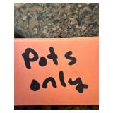 Assorted Garden Pots & Planters - Plastic, Ceramic & Metal, Various Sizes