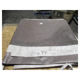 10′ x 44′ 13 oz. White Vinyl Tarp w/ Advertisement – Reused Billboard – 11 mil Lightweight Duty
