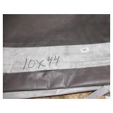 10′ x 44′ 13 oz. White Vinyl Tarp w/ Advertisement – Reused Billboard – 11 mil Lightweight Duty