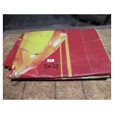 8′ x 24′ 7 oz. Black Vinyl Tarp w/ Advertisement – Reused Billboard – 7 mil Lightweight Duty