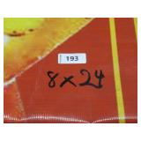 8′ x 24′ 7 oz. Black Vinyl Tarp w/ Advertisement – Reused Billboard – 7 mil Lightweight Duty