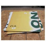 6′ x 12′ 7 oz. Black Vinyl Tarp w/ Advertisement – Reused Billboard – 7 mil Lightweight Duty