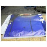 5′ x 9′ 7 oz. Black Vinyl Tarp w/ Advertisement – Reused Billboard – 7 mil Lightweight Duty - NO CHANNELS