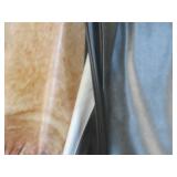 12′ x 16′ 18 oz. Black Vinyl Tarp w/ Advertisement – Reused Billboard – 15 mil Heavyweight Duty - A Grade