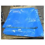 10′ x 22′ 5 oz. Black PE Tarp w/ Advertisement – Reused Billboard – 5 mil Lightweight Duty - A Grade