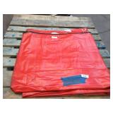 12′ x 16′ 18 oz. Black Vinyl Tarp w/ Advertisement – Reused Billboard – 15 mil Heavyweight Duty - A Grade