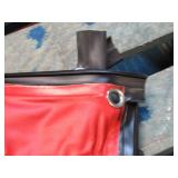 12′ x 16′ 18 oz. Black Vinyl Tarp w/ Advertisement – Reused Billboard – 15 mil Heavyweight Duty - A Grade