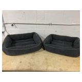 LOT OF 2 Boots & Barkley Modern Cuddler Rectangle Dog Bed - M (1 Used, 1 New)