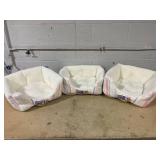 LOT OF 3 Boots & Barkley High Walled Cuddler Beds for Cats & Dogs - S - 17 Inches (L), 8 Inches (H) x 17 Inches (W)