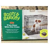 Boots & Barkley 2 Door Wire Collapsible Dog Crate - S - Black 24 Inches (L), 20 Inches (H) x 18 Inches (W)