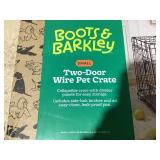 Boots & Barkley 2 Door Wire Collapsible Dog Crate - S - Black 24 Inches (L), 20 Inches (H) x 18 Inches (W)