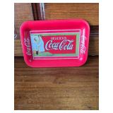 Coke Lot. Tin Sign, Tiny Tin Sign and Salt and Pepper Shakers