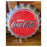 Coke Lot. Tin Sign, Tiny Tin Sign and Salt and Pepper Shakers