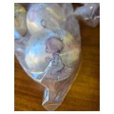 Nutcracker, Angel Candle Holder, Precious Memories Balls, and Glitter vintage Christmas Balls