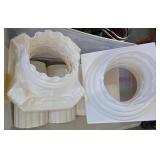 Decorative 3 Pieces (4 Pillars Total) Roman Columns Set, Hollow Column Flower Stand