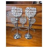 Three Piece Candle Holders, Holds Five Candles