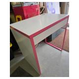 Little Pink Desk with Drawer and Cup Holder