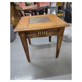 Side Table with Stone in the Middle