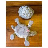 Little Turtle Keep-All and Glass Candy Jar with Lid