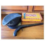 Military Hat, Snap Play Gun, and Jumbos Cigar Box