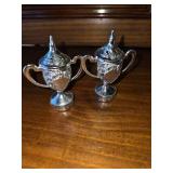 Japanese Doll, Salt & Pepper, and Vintage Small Brass Oil Can