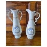 Vintage Porcelain Vase and Pitcher