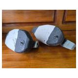 2 Handmade Wooden Duck Decoys