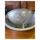 2 Crocks that Went Into a 3 Pot Crockpot, and 2 Strainers