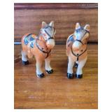 Horse Salt and Pepper Shakers and Tiny Candle Can