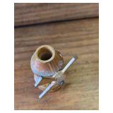 Vintage Collectibles. Kansas Ashtray, Wood Windmill, and Grants Farm Mo Mug