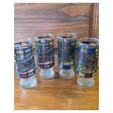 Beer Glasses, Miller, Falstaff, and Two Black Label Beer