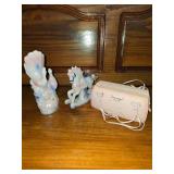 Purse Piggy Bank. Lusterware Ceramic Figurines