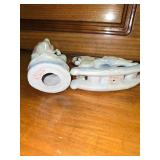 Purse Piggy Bank. Lusterware Ceramic Figurines