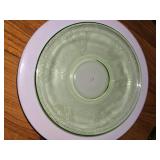 Uranium Glass Plates (5) 2 different designs