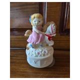 Three Music Boxes, Vintage, Lady Secretary, Little Girl Riding Horse, Girl Chasing Butterfly
