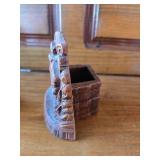 Indian on Waterfall and Indian on Horse Pen Holder