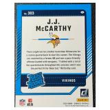 J.J. McCarthy 2024 Donruss Red Press Proof Minnesota Vikings Rookie Football Card No. 303