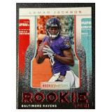Lamar Jackson 2018 Rookies and Stars Baltimore Ravens Rookie Football Card No. RR-10