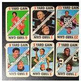 1971 Topps Game Card 6-Card Vintage Football Card Lot