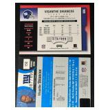 Visanthe Shiancoe 2-Card New York Giants/Minnesota Vikings Rookie Auto Football Card Lot