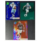 Micah Parsons/Myles Garrett 3-Card Numbered Football Card Lot