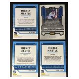 Mickey Mantle 4-Card New York Yankees MLB Baseball Card Lot