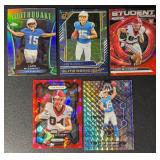 Ladd McConkey 5-Card Los Angeles Chargers Rookie Parallel/Insert Football Card Lot