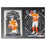 Bo Nix 2-Card Denver Broncos Rookie Football Card Lot