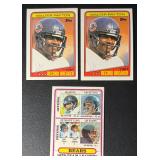 Walter Payton 3-Card Chicago Bears Football Card Lot