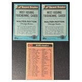 Walter Payton 3-Card Chicago Bears Football Card Lot