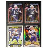 Tom Brady 4-Card w/ Refractor New England Patriots Football Card Lot